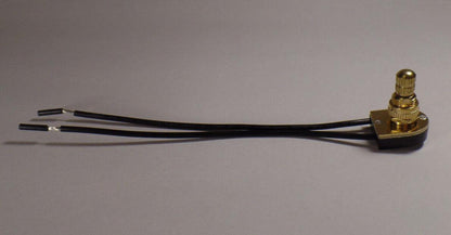 New Rotary Canopy Switch With Brass Tone Knob, 6" Wire Leads Lamp Part #RS400I - Stone Door Lamps
