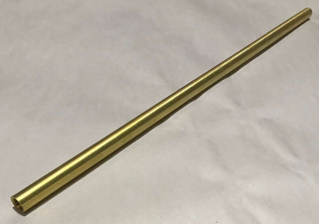New 24" Brushed Brass Female Threaded Lamp Pipe, Rod, 1/8F Tap (3/8") #SP226U