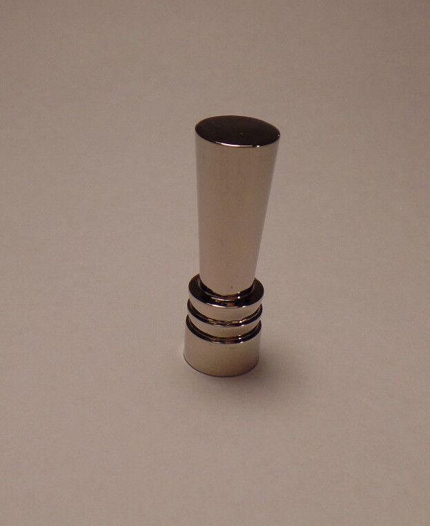 New Nickel Plated Deco Style Lamp Finial , 1/4 - 27F, 1 7/16" ht. #NF085N - Stone Door Lamps