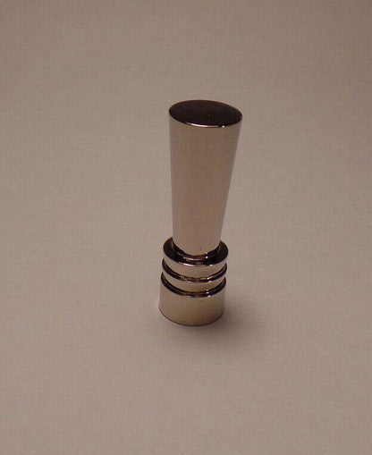 New Nickel Plated Deco Style Lamp Finial , 1/4 - 27F, 1 7/16" ht. #NF085N - Stone Door Lamps