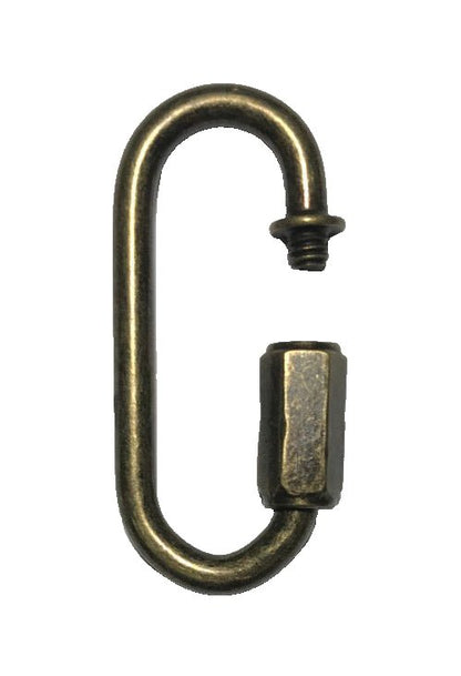 New Antique Brass Finish Steel Chain Connector Connecting Link, Carabiner CL940A - Stone Door Lamps