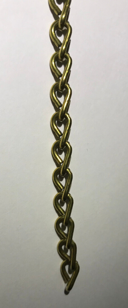 New 1/4" Wide #16 Brass Double Jack Chain F/ Hanging, Library Lamps, Sold Per Ft