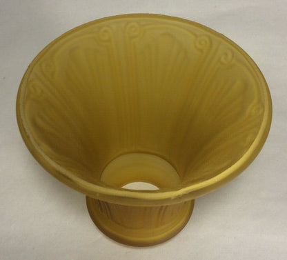New Satin Amber Pan Light Fixture Shade, 2 1/4" Fitter, 5.5" Tall, USA, #PS601