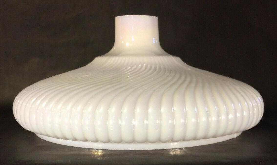 NEW 16" Rib Swirl Opal Torchiere Lamp Shade With Pearl Luster Made in USA TS092