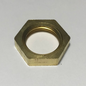 New unfinished heavy brass hex nut, unchamfered, 3/8 IP (5/8" ID) #HN604