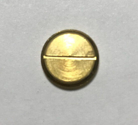 New Unfinished Brass Slotted Plug or Cap, 1/4M Thread, (1/2" Diameter),#BP174U