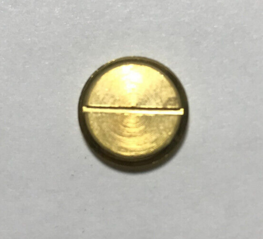 New Unfinished Brass Slotted Plug or Cap, 1/4M Thread, (1/2" Diameter),#BP174U
