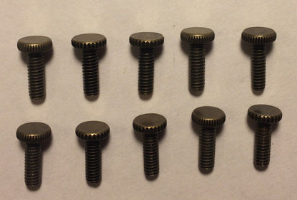 New Lot Of 10 Steel 1/2" Long Antique Brass Finish Thumbhead Screws 8/32 Thread
