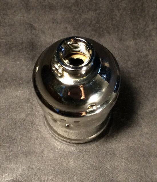 New Brass Short Keyless Early Electric Industrial Style Nickel Lamp Socket #291N - Stone Door Lamps