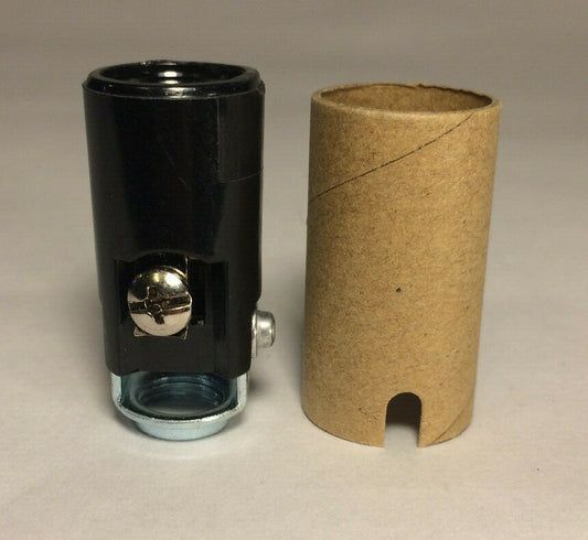New 1 1/2" Candelabra Phenolic Keyless Lamp Socket With 1/8 F Hickey, E12 SO230i