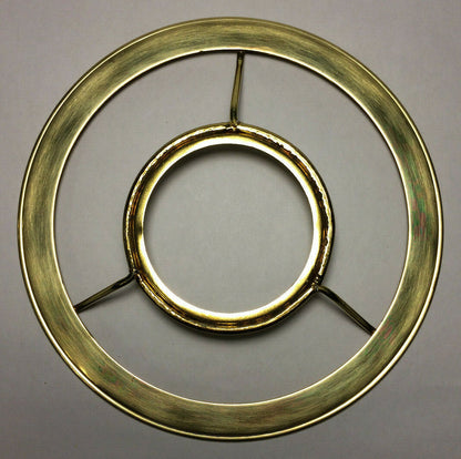 New 7" Fitter Solid Brass Shade Ring Holder For No. 2 Brass Plated Burners SR724