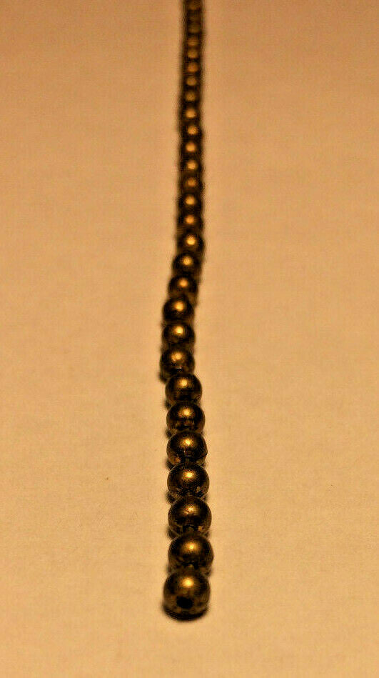 Antique Brass Beaded Chain For Lamp Sockets & Ceiling Fans, Sold Per Ft. #BC600A