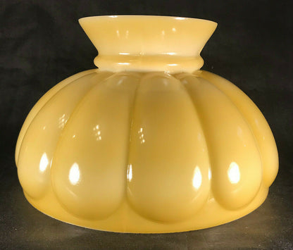 New Melon Student Lamp Shade, Opal Glass, Buff Nu-Gold Tint, 10" Fitter #SH530G