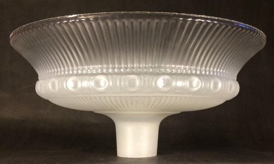NEW 15 1/2" Crystal Etched Ribbed Design Torchiere Floor Lamp Shade, USA #TS014 - Stone Door Lamps
