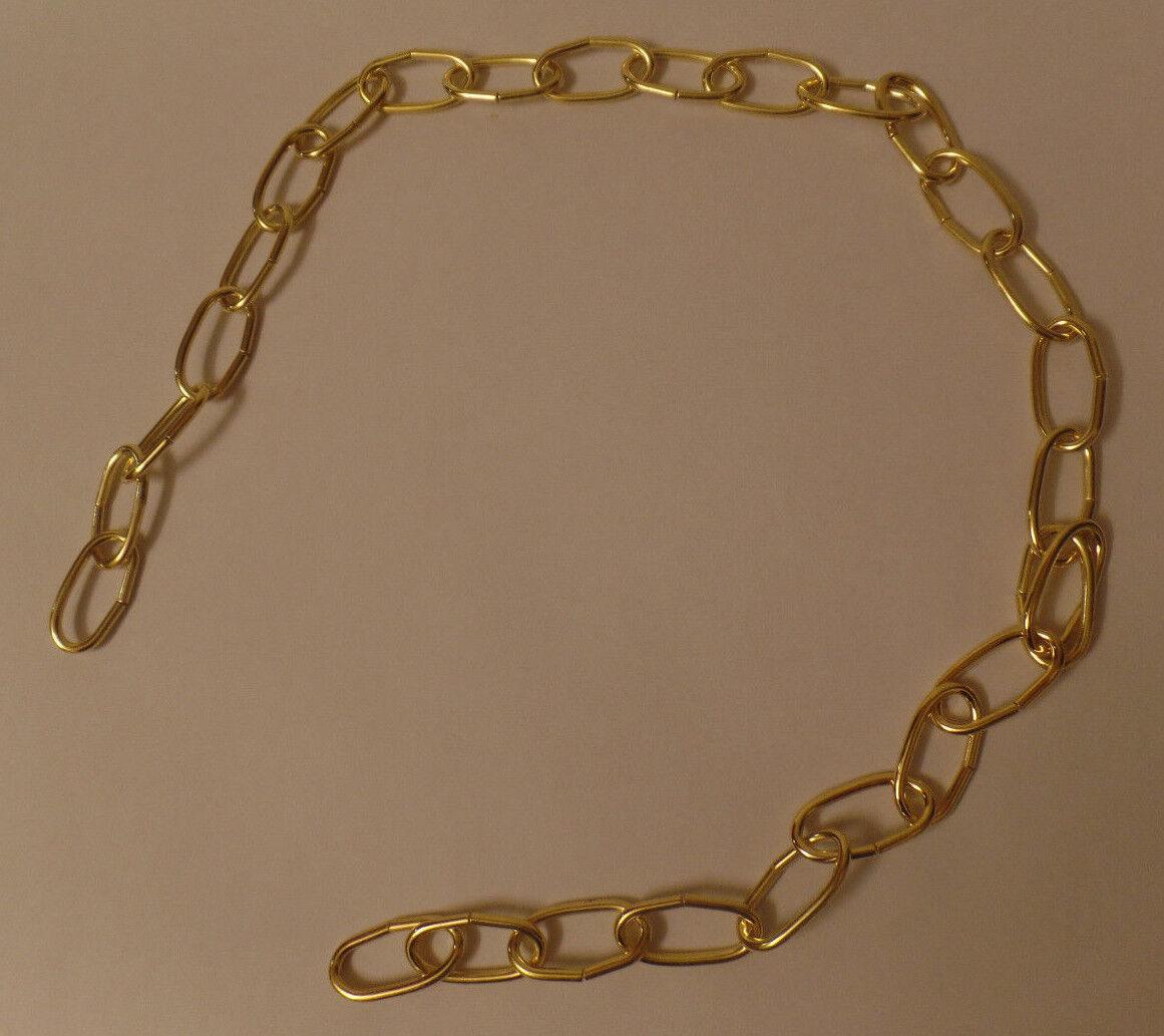 New 3' Brass Plated 10 Gauge Steel Chandelier Fixture Oval Lamp Chain #FC995 - Stone Door Lamps