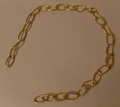New 3' Brass Plated 10 Gauge Steel Chandelier Fixture Oval Lamp Chain #FC995 - Stone Door Lamps