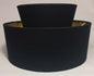 New Black Mid Century Two Tier Hardback Lamp Shade, Bulb Clip, Fine Linen HS690N - Stone Door Lamps