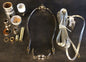 Table Lamp Wiring Kit 10" Nickel Plated Harp,Push-Thru Socket,Clear Silver Cord