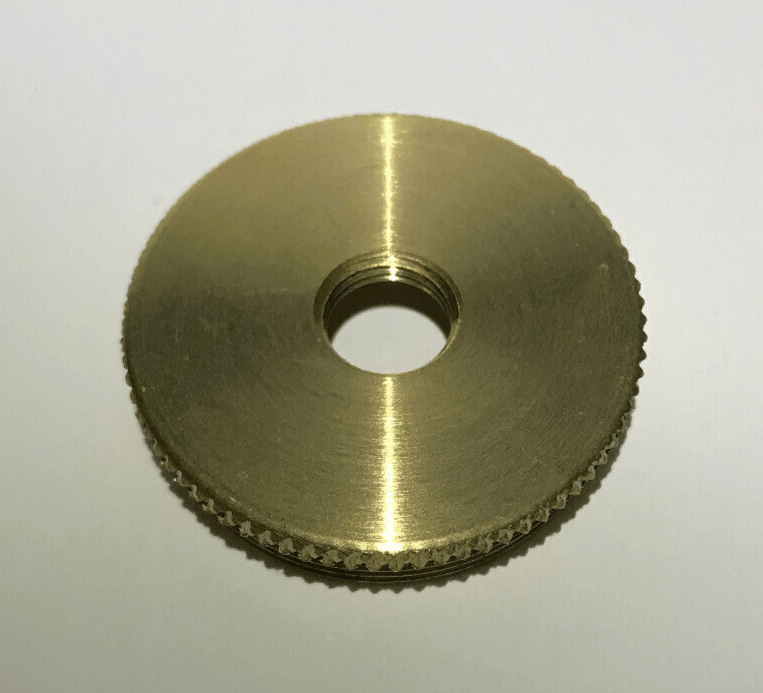 New Unfinished Turned Brass Cap For Lamp Cluster, 1/8IP Hole (3/8"), 1.494" Dia. - Stone Door Lamps