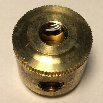 New Turned Brass 2 Pc. Cluster Lamp Body, 2 Light, 1/8F Tap, Unfinished #CB455 - Stone Door Lamps