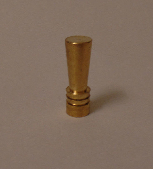 New Unfinished Brass Deco Style Lamp Finial , 1/4-27F, 1 7/16" ht. #BF085U