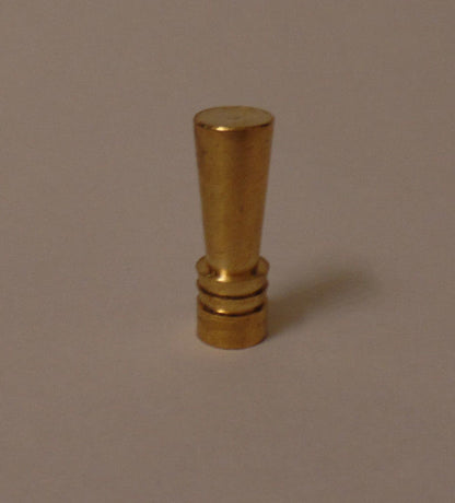 New Unfinished Brass Deco Style Lamp Finial , 1/4-27F, 1 7/16" ht. #BF085U