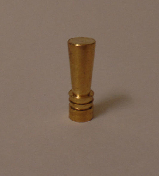 New Unfinished Brass Deco Style Lamp Finial , 1/4-27F, 1 7/16" ht. #BF085U
