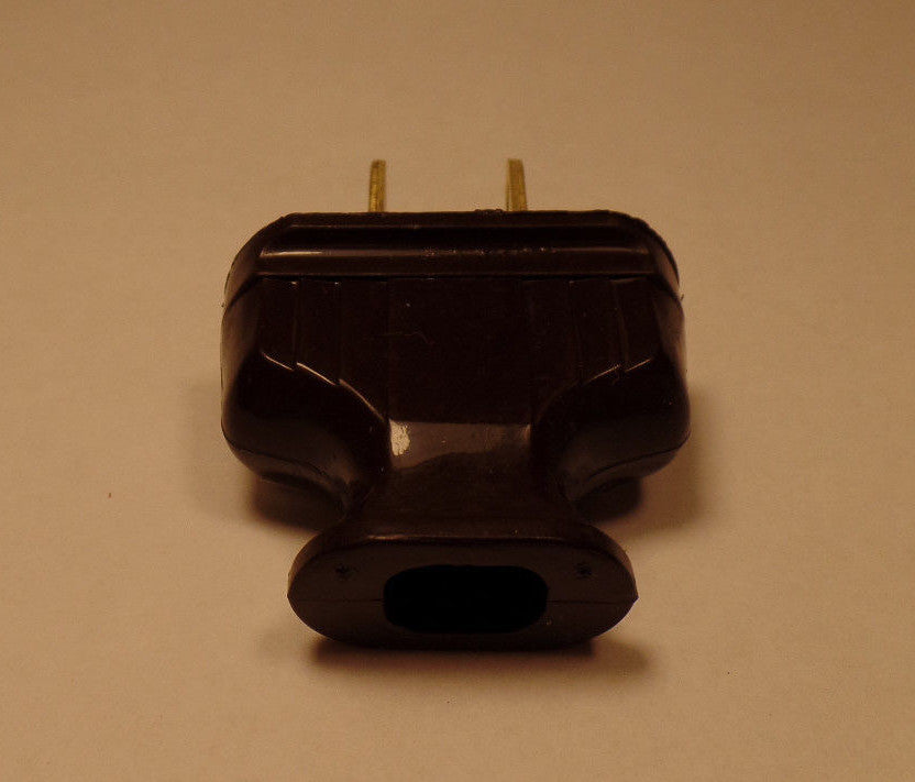 New Brown Heavy Bakelite Plug, Early Electric Style, Lamp Part,U.L.Listed #BP516