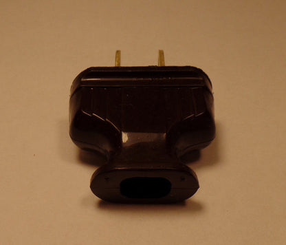 New Brown Heavy Bakelite Plug, Early Electric Style, Lamp Part,U.L.Listed #BP516