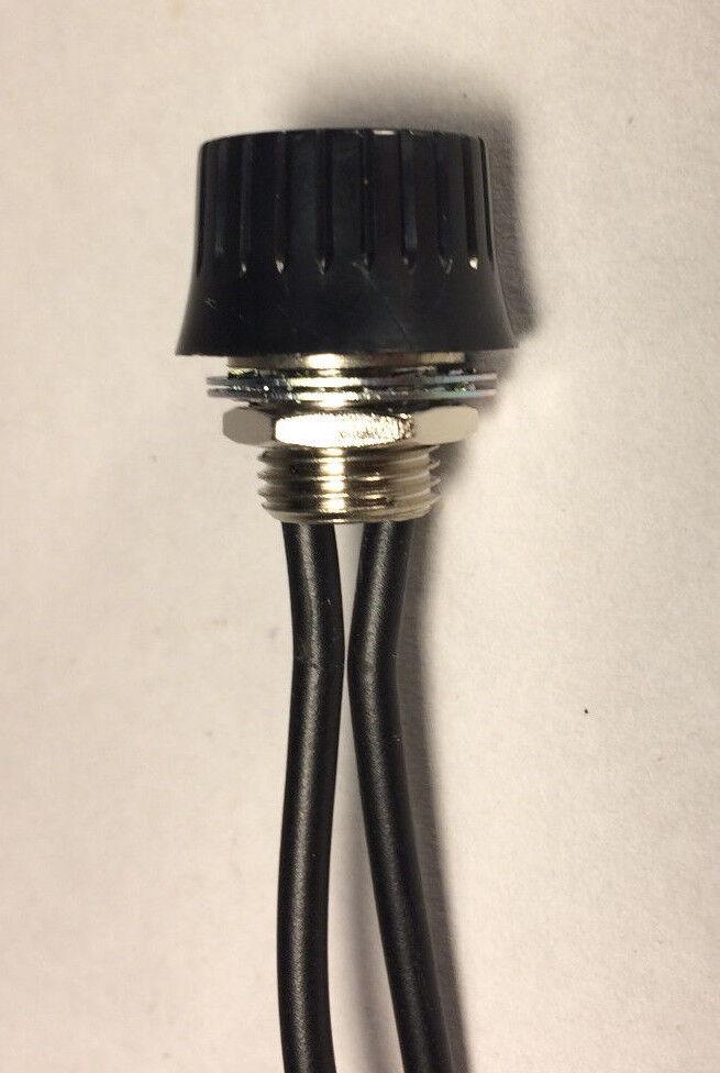 BLACK ON OFF ROTARY CANOPY SWITCH LAMP PART with Bakelite Button #RS403 - Stone Door Lamps