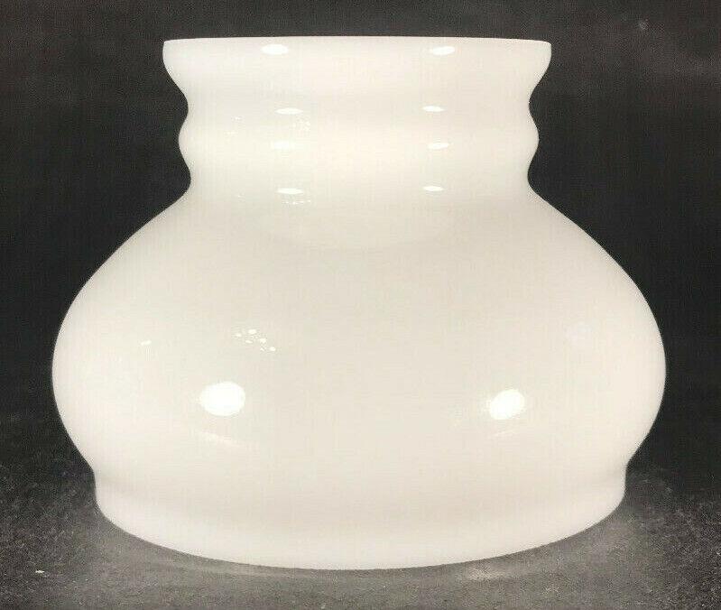 New 4" Opal Glass Miniature White Kerosene Oil Student Lamp Shade, USA, #4S107 - Stone Door Lamps
