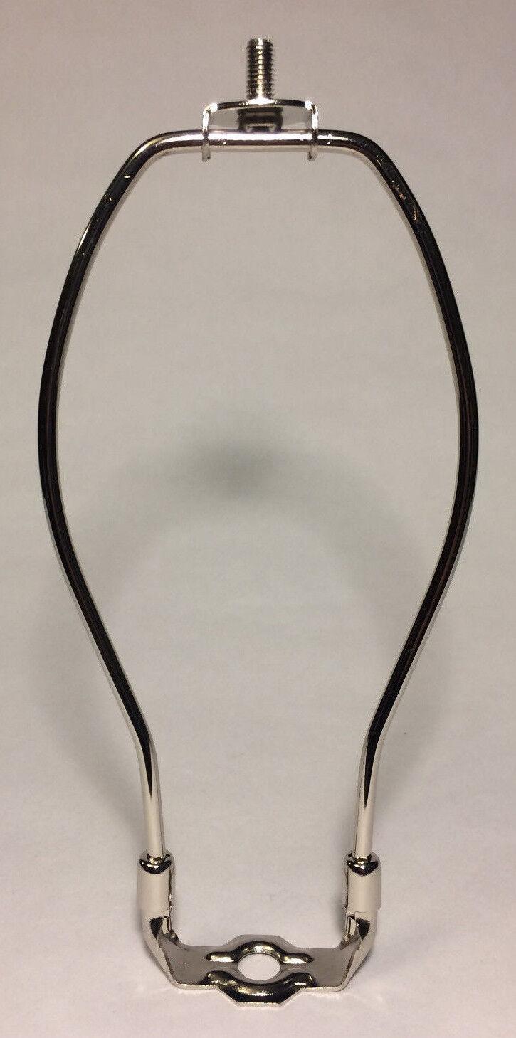 New 15" Nickel Finish Lamp HARP Shade Holder w/Base for Lamp Repair #HAR67N - Stone Door Lamps