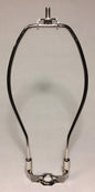 New 15" Nickel Finish Lamp HARP Shade Holder w/Base for Lamp Repair #HAR67N - Stone Door Lamps