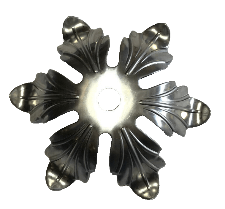 NEW 4" Stamped Unfinished Steel Bobesche, Slips 1/8IP (3/8"), 7/8" Height #SB563 - Stone Door Lamps