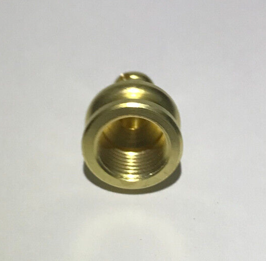 New 5/8" Height Unfinished Brass Pyramid Lamp Finial Knob, Side Prism Hole ,1/8F
