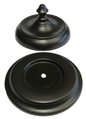 New 4" Brass 3 - Piece Handel Style Heat Cap, Antique Bronze Finish, 1/4 - 27F Tap - Stone Door Lamps
