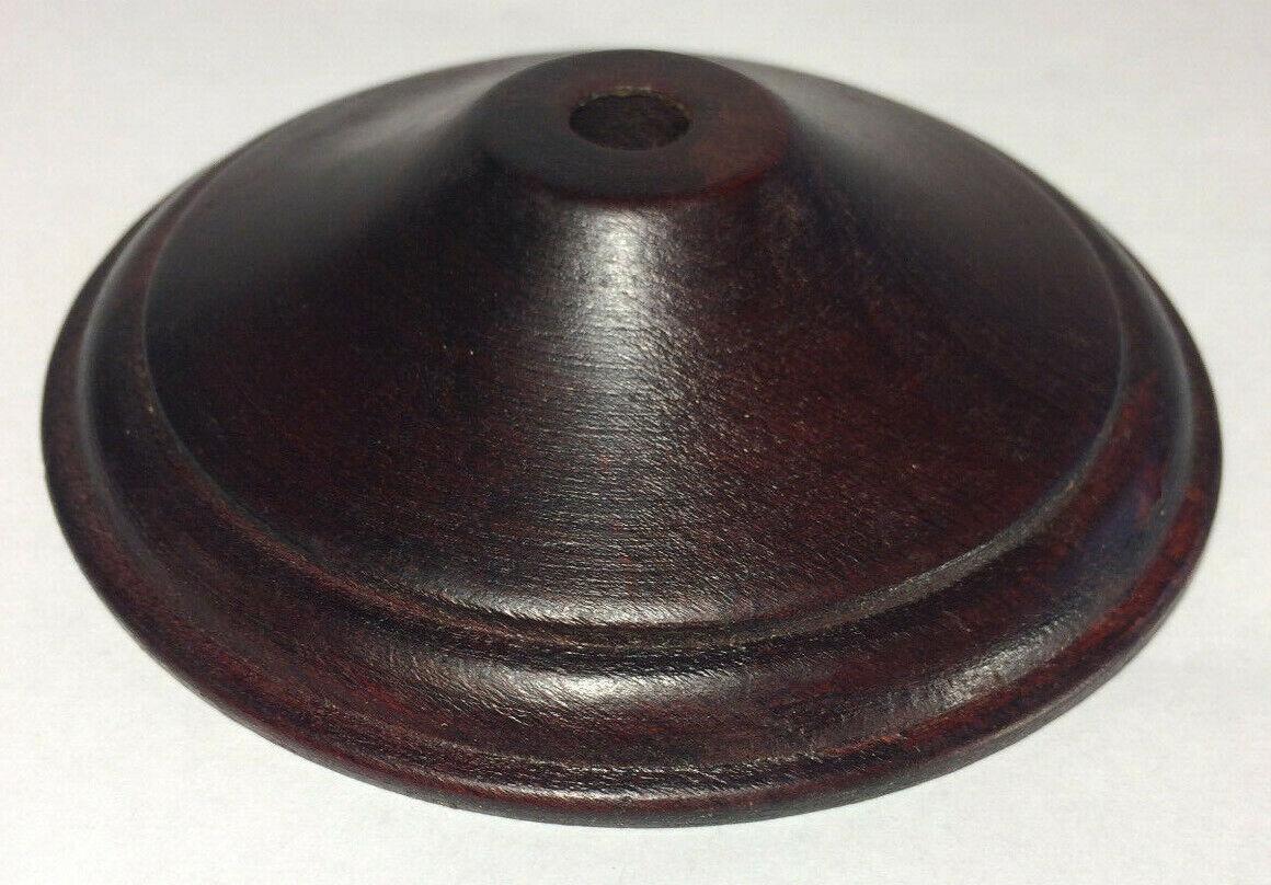 New 4" Hard Wooden Vase Cap With Waxed Rosewood Finish, 1/8IP (3/8") #WV214R - Stone Door Lamps
