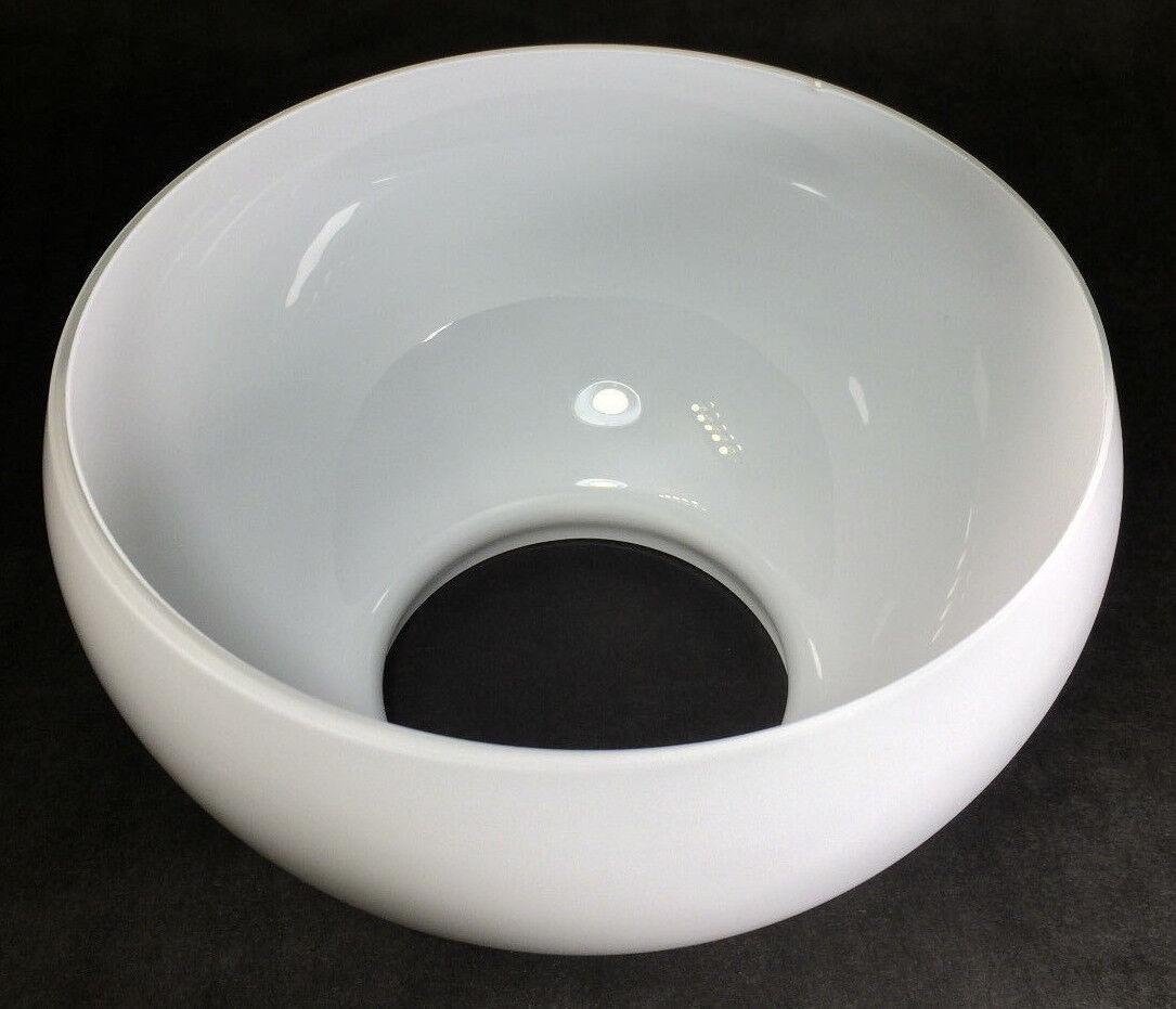 New 4" Fitter Venicia White Opal Glass Gas Shade, 7 1/4" diameter, 4 1/2" tall - Stone Door Lamps