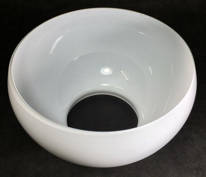 New 4" Fitter Venicia White Opal Glass Gas Shade, 7 1/4" diameter, 4 1/2" tall - Stone Door Lamps