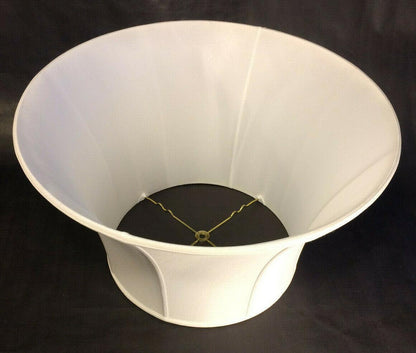 Softback Floor Lamp Shade, Shallow Drum, Off White High Quality Tissue Shantung - Stone Door Lamps