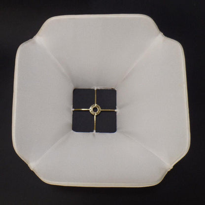 4.5" x 10" x 8.25" Off White Pagoda Style Tissue Shantung Fabric Lamp Shade 843W - Stone Door Lamps