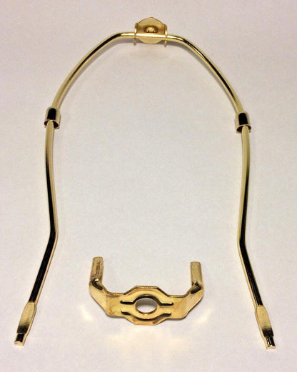 New 10" Brass Lamp HARP Shade Holder w/Base for Lamp Repair #HAR60 - Stone Door Lamps