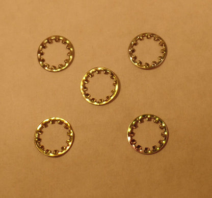 Lot of 5 Plated Steel Lock Washer, Canopy, Lamp Part 1/8 IP Slip, fits 3/8" pipe
