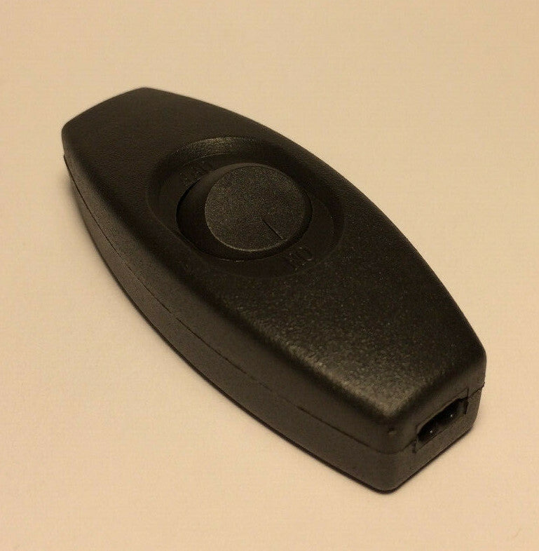 New Brown In Line Feed Through Rocker Switch, On-Off, For SPT-2 Lamp Cord #RS424