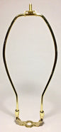 New 9 1/2" Brass Plated Heavy Duty Lamp Harp w/ Base & Protective Coating #HAR45