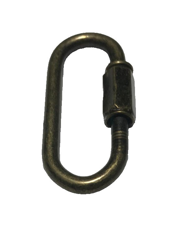 New Antique Brass Finish Steel Chain Connector Connecting Link, Carabiner CL940A - Stone Door Lamps