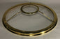New Solid Brass Lamp Shade Ring Holder For #2 Brass Plated Burners, 10" Fitter