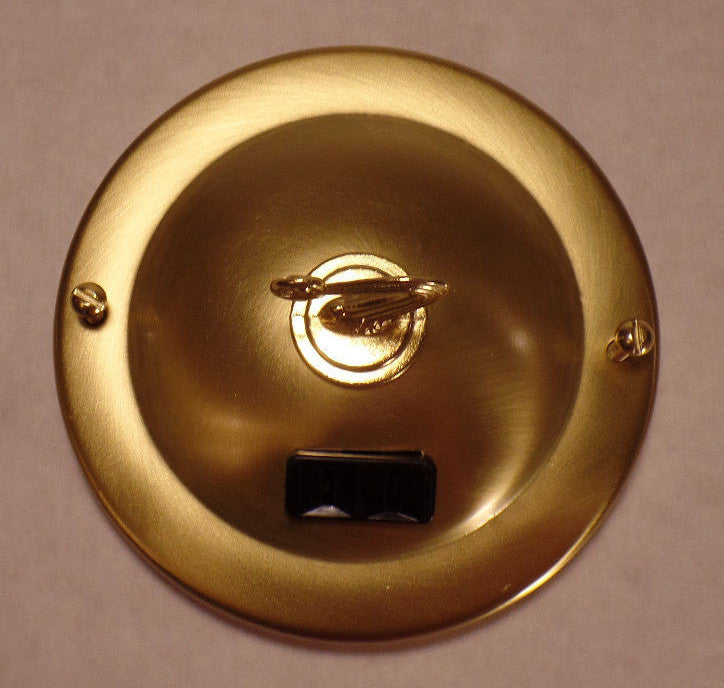 New 4 3/4" Diameter Brass Plated Chandelier Ceiling Canopy w/ Electrical Outlet