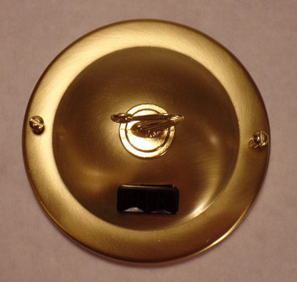 New 4 3/4" Diameter Brass Plated Chandelier Ceiling Canopy w/ Electrical Outlet