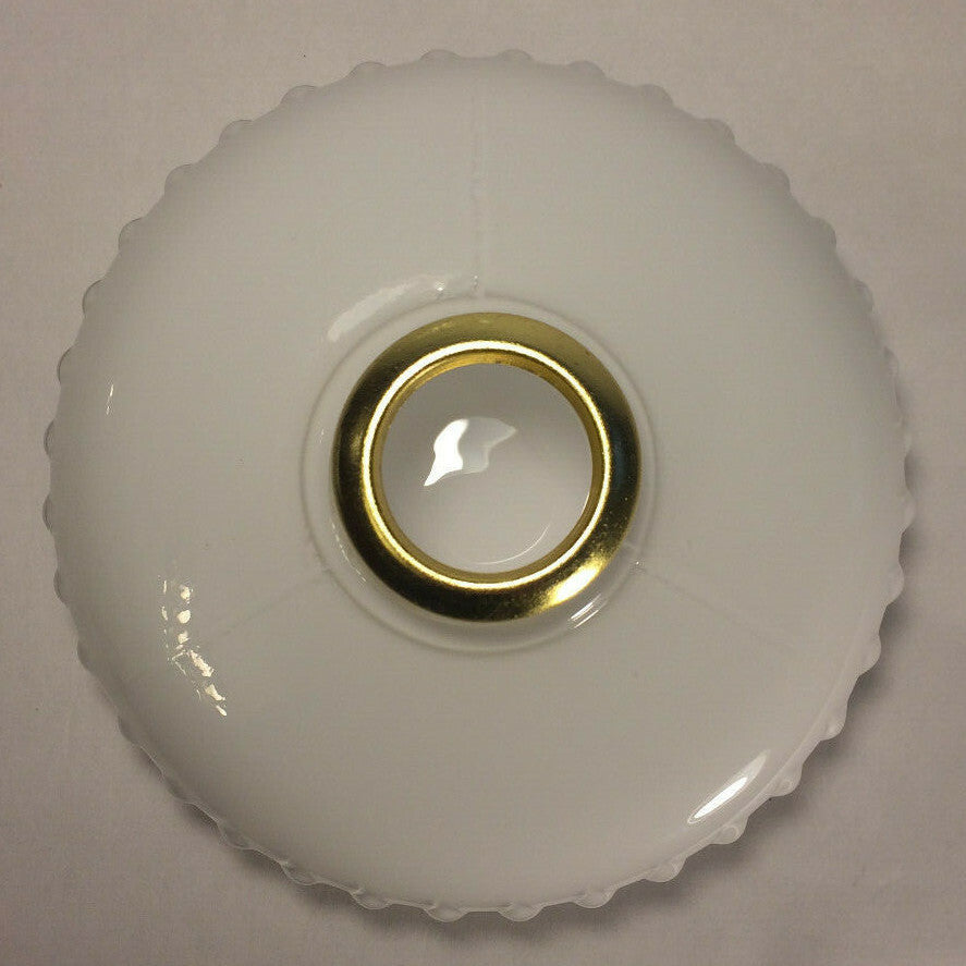 New Opal White Glass Oil Lamp Font For Cast Iron Wall Bracket No. 2 Collar #100